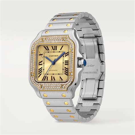 new cartier watch santos|cartier santos watch with diamonds.